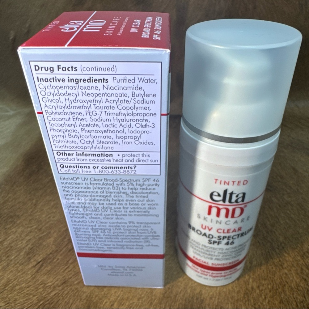 Elta MD UV Clear TINTED Broad-Spectrum Facial Sunscreen SPF 46 1.7 Oz New - Picture 6 of 16